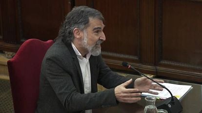 Jordi Cuixart in court on Tuesday.