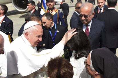 Pope Francis in Egypt on Friday.