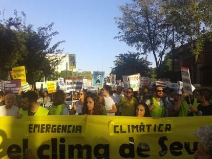 A recent march against climate change in Seville.
