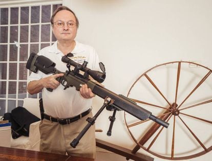 At home in Washington D.C., George L. Lyon, firearm instructor and gun rights lawyer who fought and won the right to carry a weapon outside the home. 