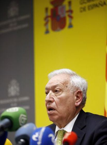 Margallo, during Wednesday’s press conference.