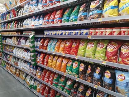 Ultra-processed products as far as the eye can see.