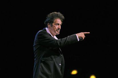 Al Pacino on stage in Buenos Aires.