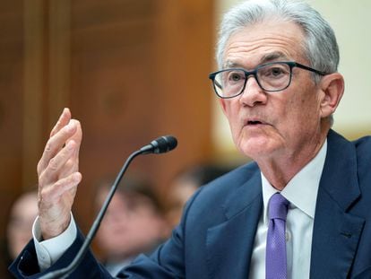 Federal Reserve Chair Jerome Powell speaks during a House Financial Services Committee hearing on the 'Federal Reserve's Semi-Annual Monetary Policy Report' on Capitol Hill in Washington, U.S., March 6, 2024.