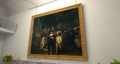 Rembrandt's 'The Night Watch' as seen on a virtual tour using Oculus Rift glasses.