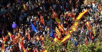 The demonstration in Barcelona on Sunday in favor of the unity of Spain.