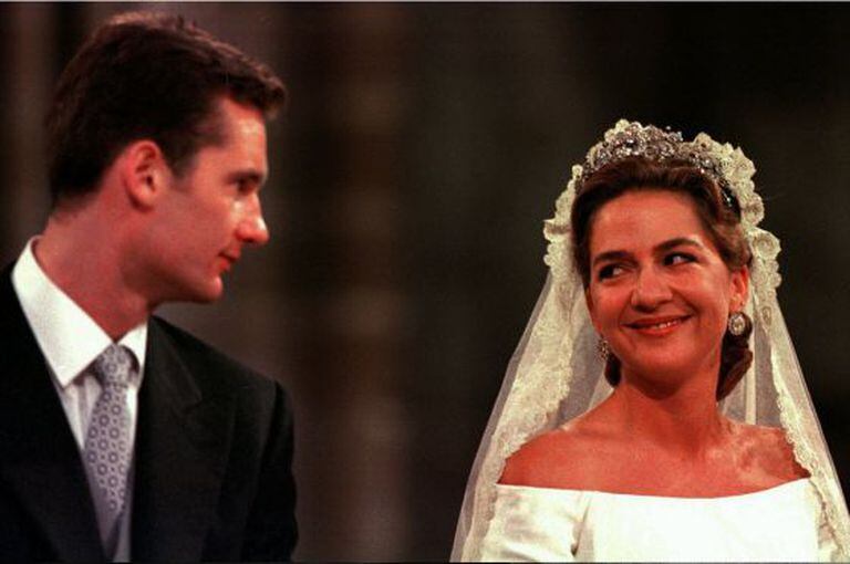 The royal couple's wedding on October 4, 1997, in Barcelona.