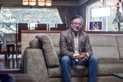 Colombia's president-elect Gustavo Petro inside his home in Chía on June 27.
