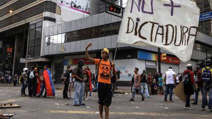 A protest in Caracas on July 18.
