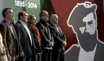 Basque Nationalist Party officials at a 2014 tribute to party founder Sabino Arana.