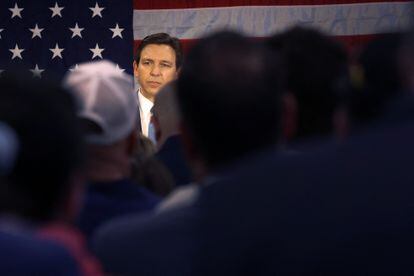 The governor of Florida, Ron DeSantis, at an event on February 20 in Staten Island, New York.