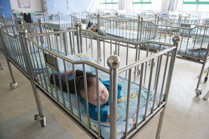 Babies in a Chinese orphanage; December 2022