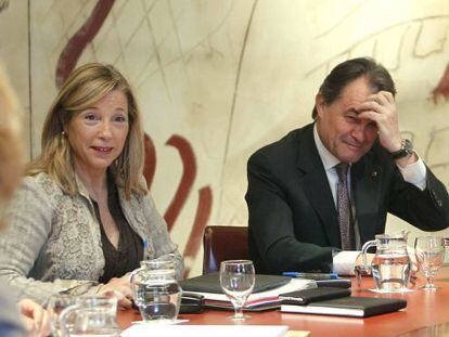 Regional premier Artur Mas and his deputy, Joana Ortega.