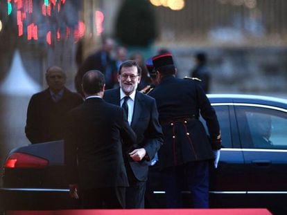 Spanish Prime Minister Mariano Rajoy in France on Monday.
