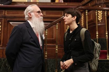 The oldest and youngest members of Congress, Agustín Javier Zamarrón and Marta Rosique.