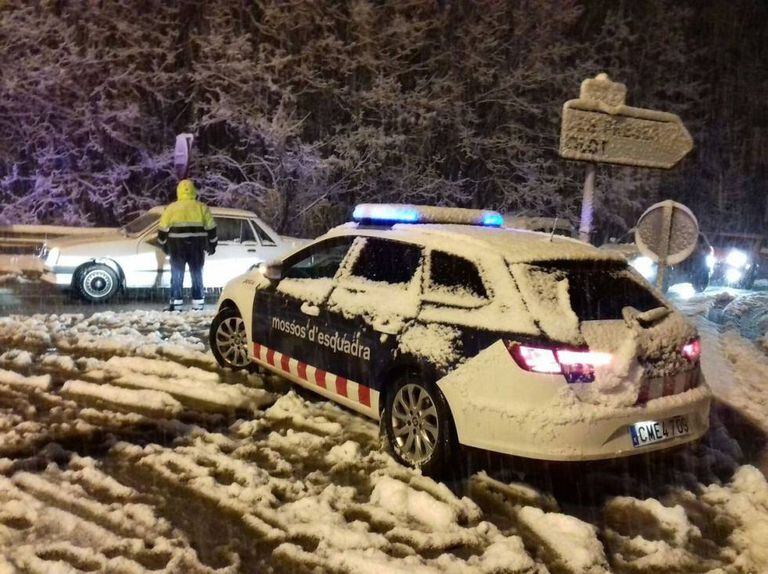 A Catalan police patrol car in Girona.