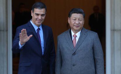 Spain's Pedro Sánchez and China's Xi Jinping in Madrid.