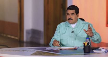 President Maduro during his weekly TV broadcast.