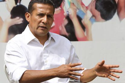 Presidential candidate Ollanta Humala, pictured during an interview at his home on Monday.