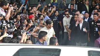Former Malaysian PM, Najib Razak, after abandoning the Anti-Corruption Commission in Malaysia.