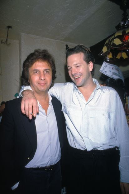 Michael Cimino and Mickey Rourke in Nice (France)