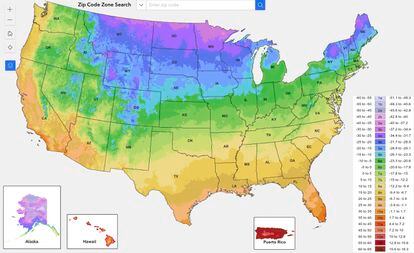This image from the U.S. Department of Agriculture shows the agency's new plant hardiness zone map updated on Wednesday, Nov. 15, 2023.