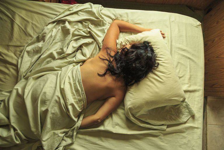 Sleeping alone is one way of staying cool on stifling summer nights.