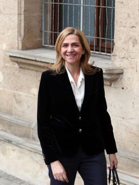Princess Cristina arrives at the Palma de Mallorca courthouse on Saturday.