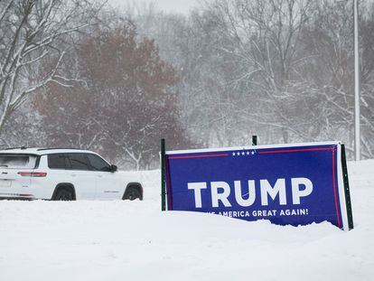A Trump campaign sign in Urbandale (Iowa), this Saturday.