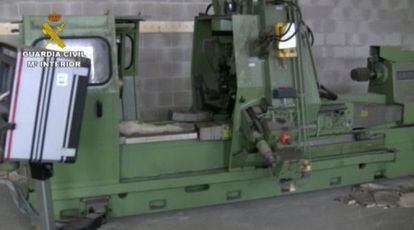 One of the machines seized by the police as part of Operation Terracotta.