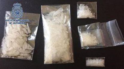 Crystal meth seized by Spanish police.