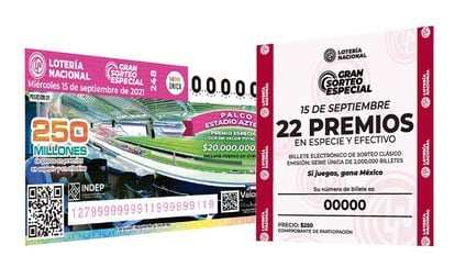Tickets for the National Lottery on September 15.