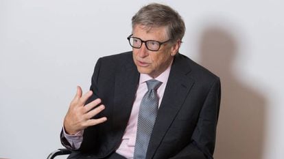 Bill Gates during the interview in London.