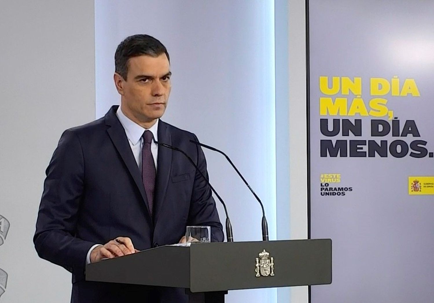 Spanish Prime Minister Pedro Sánchez during Saturday’s press conference.