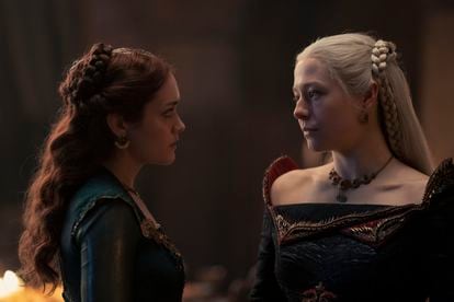 Olivia Cooke and Emma D'Arcy in 'House of the Dragon.' 
