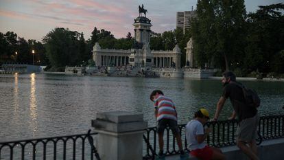 Retiro park in Madrid.