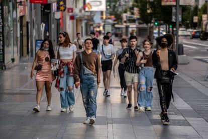 A group of young people in Madrid.