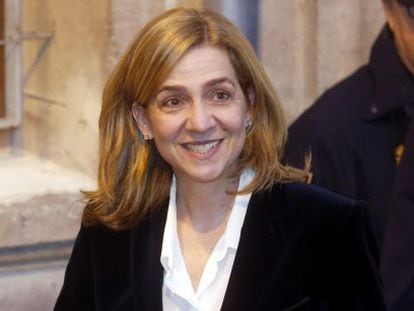 Cristina de Borbón after testifying in court in February 2014.