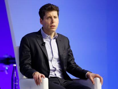 Sam Altman, the CEO, of OpenAI speaks during an event at the APEC CEO Summit in San Francisco, California, 16 November 16 2023.