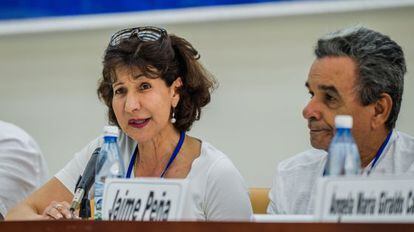 Constanza Turbay (left) participated in peace talks with the FARC guerrilla group.