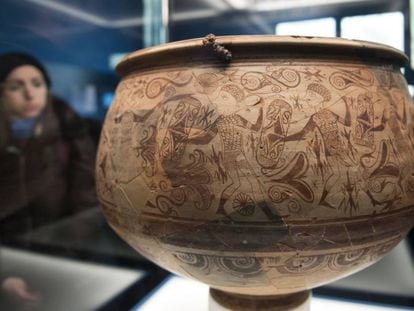 The vase of the warriors, dated between the second and third centuries BC, a masterpiece of Iberian art.