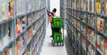 An Amazon warehouse in Berlin.