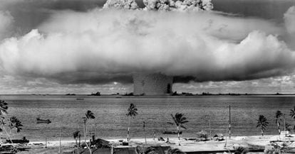 The atomic bombs tested in the middle of the 20th century mark the beginning of the Anthropocene.