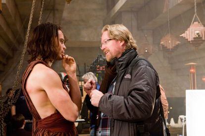 Kitsch and Andrew Stanton on the set of 'John Carter.'