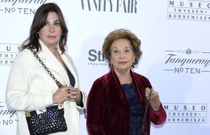 Carmen Martínez-Bordiú and her mother Carmen Franco, October 2014.