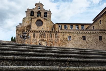 View of the monastery of San Salvador de Oña (Burgos), in October 2020.