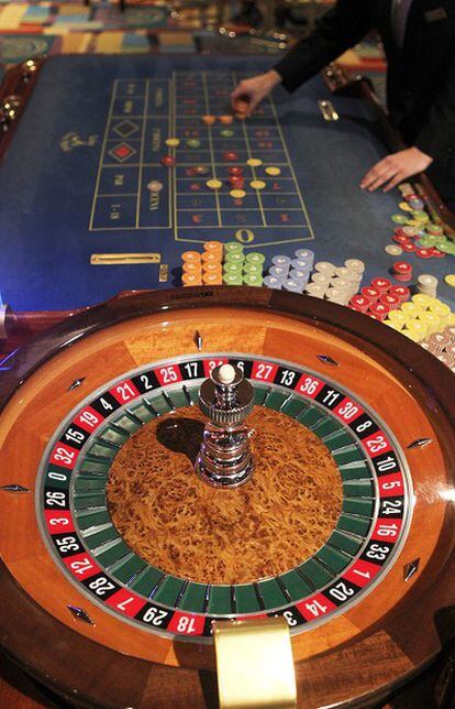 A roulette wheel in the Casino Gran Madrid, in Torrelodones.
