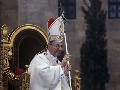 Pope John Paul I, in a religious ceremony at the Vatican in August 1978.