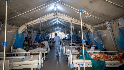 A field hospital in the northern Nigerian state of Borno, circa 2021.