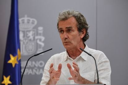 Fernando Simón during Thursday’s press conference. 